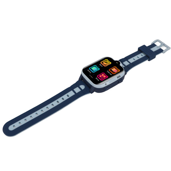 4G Kids Smart Watch GPS Position Videosamtal IP67 Vattentät Touch Screen Smartwatch Engelsk Blå