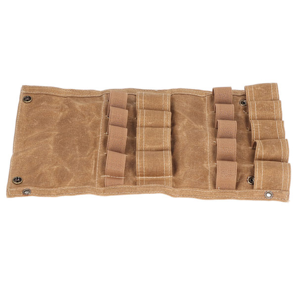 Krydderflaskeveske Foldbar Bærbar Canvas Utendørs Krydderboksholder for Camping Grill Piknik Kaki