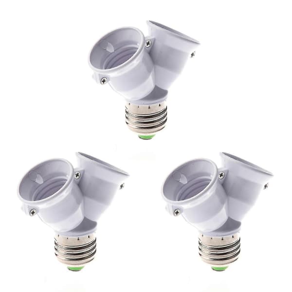 3x E27 1 til 2 E27 LED-pæreadapter til lampe, split-splitterfatning