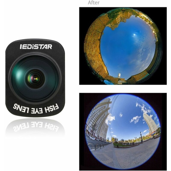 Magneettisen adsorptiotarvikkeen vaihto kädessä pidettävälle kalansilmäobjektiiville DJI OSMO Pocket Gimbal -kameralle, malli: Black Fisheye Lens