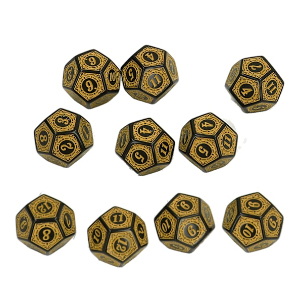 10 kpl Noppasetti Polyedriset Nopeat Roolipeli RPG-peli Akryyli DND-lautapelivarusteet D12