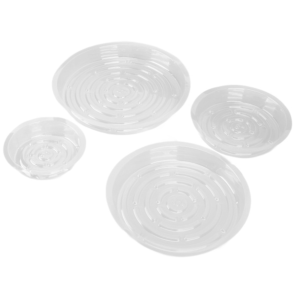 20st växtfatbricka 6in 8in 10in 12in Heavy Duty Plast Klar blomkruka Droppbricka för inomhus utomhus