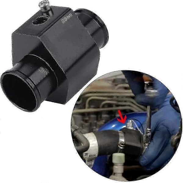 vandtemperatursensor, bilvandtemperatur slangmåler adapter temperatursonde kølerpakning (28mm)