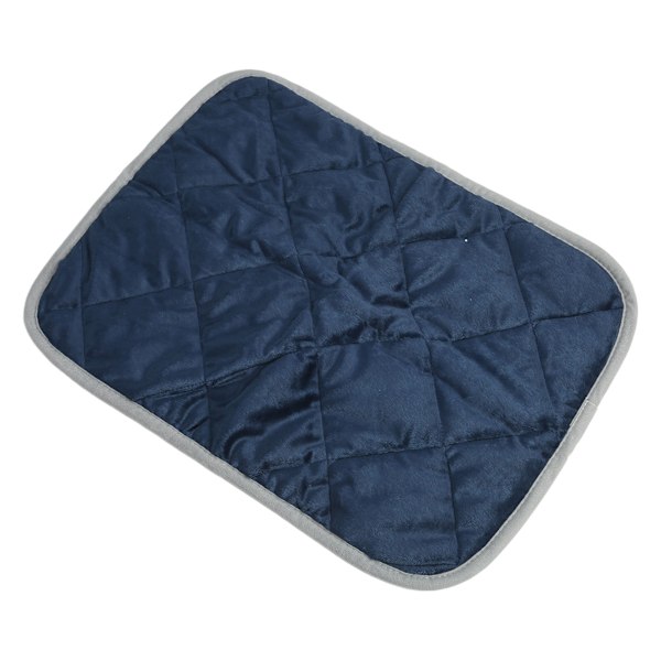 Pet Warm Pad Katt Värmematta Hund Sovsäng Matta Kudde Skidproof för hem vinter Mörkblå med grå trimning S