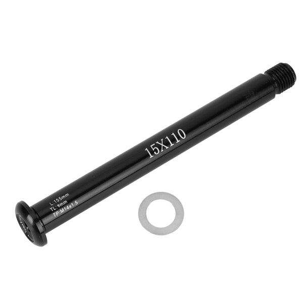 Forgaffelaksel Sort aluminiumslegering Navrør gennem akselforstærkning til RockShox Mountain BikeFoxQR15x110MM