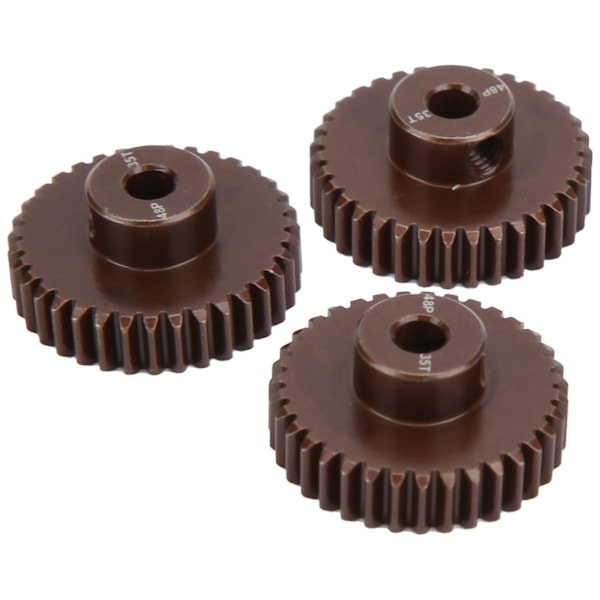 3 kpl timantinpunainen 3,175 mm 48DP 35T moottorivaihde 1/10 RC-auton harjattomalle harjamoottorille