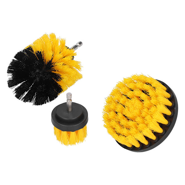 Borrborstefäste Set Nylon Hair Power Scrubber Borste Golvplattor Rengöringsverktyg Gul
