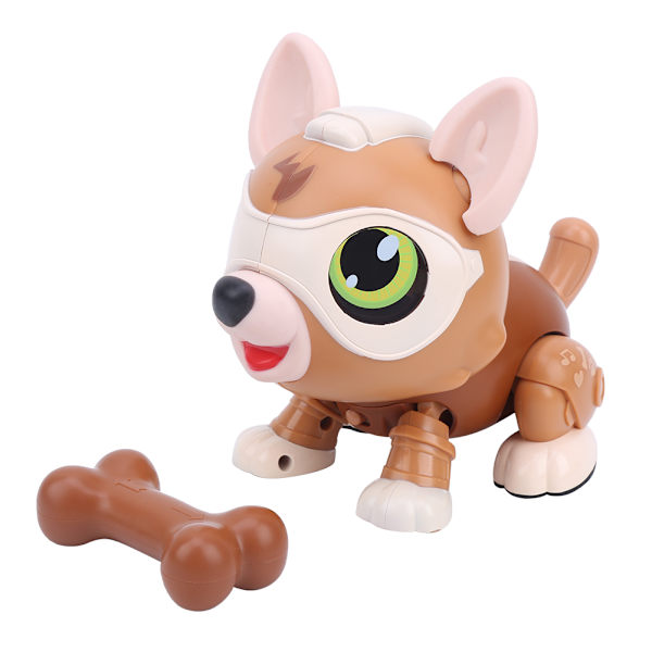 Stemmebetjent Robot Hund Multifunktionel Touch Smart Sensor Hund Model Legetøj (Brun)