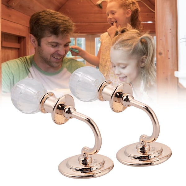2 stk. Alloy Væghængt Lampe Model Dekoration Display Lampe til 1:12 Dukkehuse Tilbehør