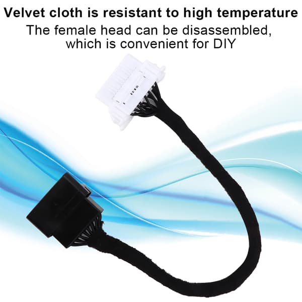 OBD2 1-1 Interface Flanell Elektroniktråd OBD 16PIN Förlängningskabel