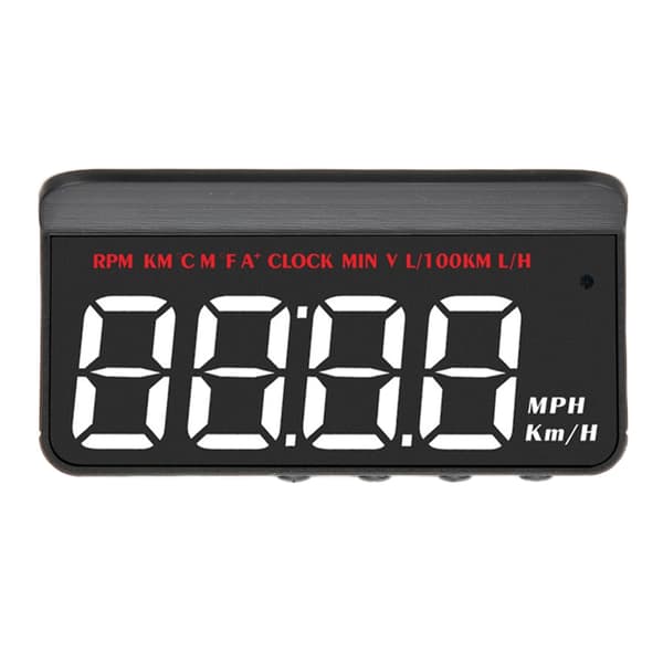 Bil LED HUD OBD Head Up Display Spänning Bränsleförbrukning Display Överhastighetsvarning Alarm
