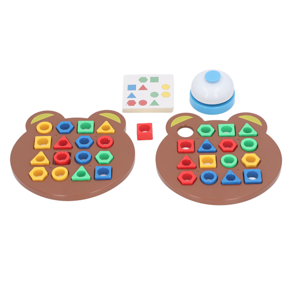 2PCS Geometry Pusselbrädor Geometrisk form Snabbmatchningsspel Barn Sensorisk pedagogisk leksak för 2 spelare