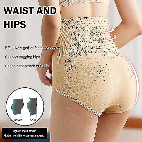 Ionstech Graphene Honeycomb Fiber Tummy Control Shaper Briefs 2XL Hudfärg