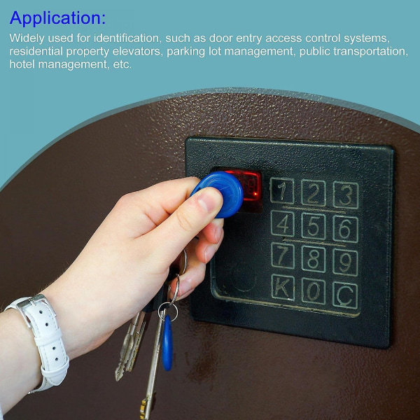10 X Cuid Keychain Rfid 13,56 MHz Uudelleenkirjoitettava Proximity Ic Card Kontaktiton Smart Token Tag sisäänpääsyn kulunvalvontajärjestelmälle Sininen