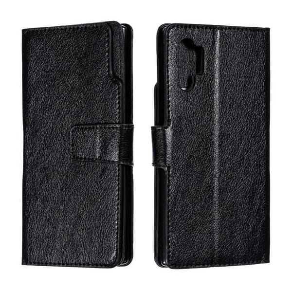 Kompatibel med Samsung Note 10 Plus Praktisk Pungcover med 12-Rum Array V4 Svart black