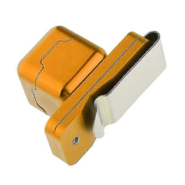 Lilla metal præcisionsbillardkridtholder med bælteclips Yellow