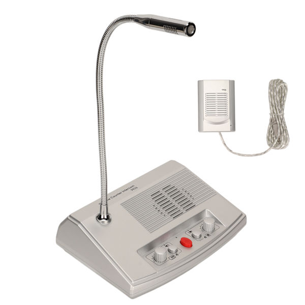 Window Intercom System Premium Speaker Sensitive Microphone Flexible Control Window Speaker System for Bank Hospital 100‑240V US Plug