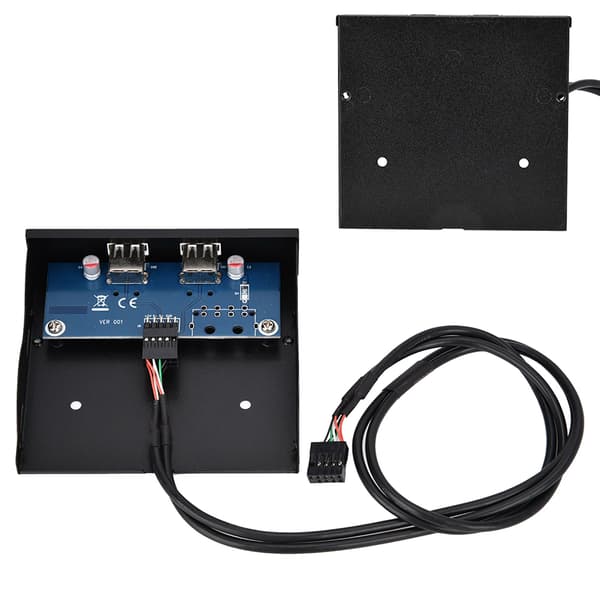 USB2.0 2-portars diskettenhet frontpanel - 3,5 tum