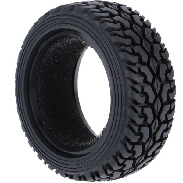 styk/ensemble 1/10 Grain Run Flat Rally Car Tire pour Traxxas HSP Tamiya HPI Kyosho RC Rally Model Car, model: noir