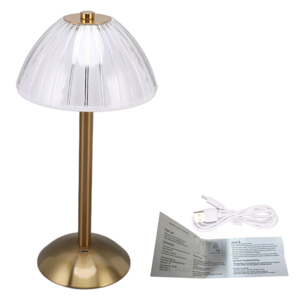 Industriell LED-bordlampe USB-ladbare rustik skrivebordslampe Trinnløs dimbar nattlampe ved sengen for restaurantbar kafé