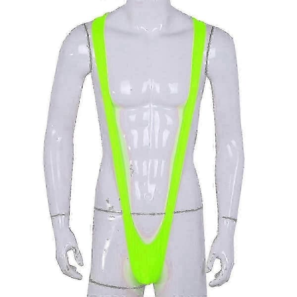 Badedrakt for menn: Fluorescerende Mankini med elastisk stoff Black One Size