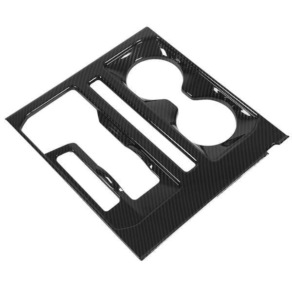 Sentral kontroll girskift koppholderpanel trim i karbonfiberstil erstatning for Ford 2021+