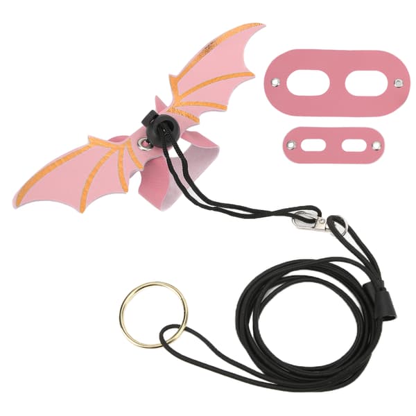 Adjustable Lizard Leash Bearded Dragon Harness Soft for Reptiles Small Pets Pink
