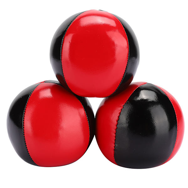 3st Röd Svart PU Läder High End Portabel EPS Fin kolloidal partikel jongleringboll