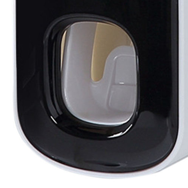 Toothpaste Dispenser Self-Adhesive Sticker Nail-Free Installation Wall-Mounted Automatic Toothpaste Squeezer for Bathroom Black
