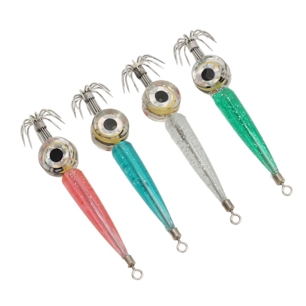 4 stk LED Fiske Lures Lys Gløder i Mørket Under Vann Fiske Lures Lys undervannslampe med krok