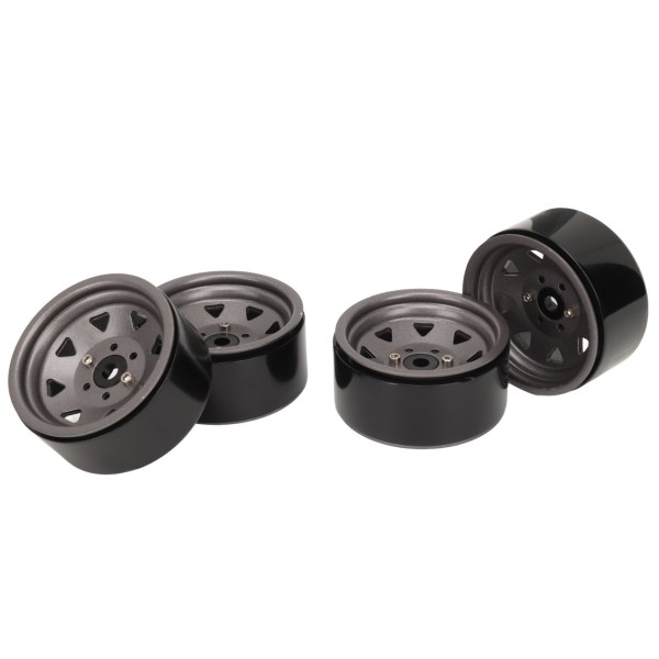 4st 1,9 tum RC-fälgar Universal Fit Stark stöd 8-ekrar hjulfälgset för Axial SCX10 II SCX10 III Titanium