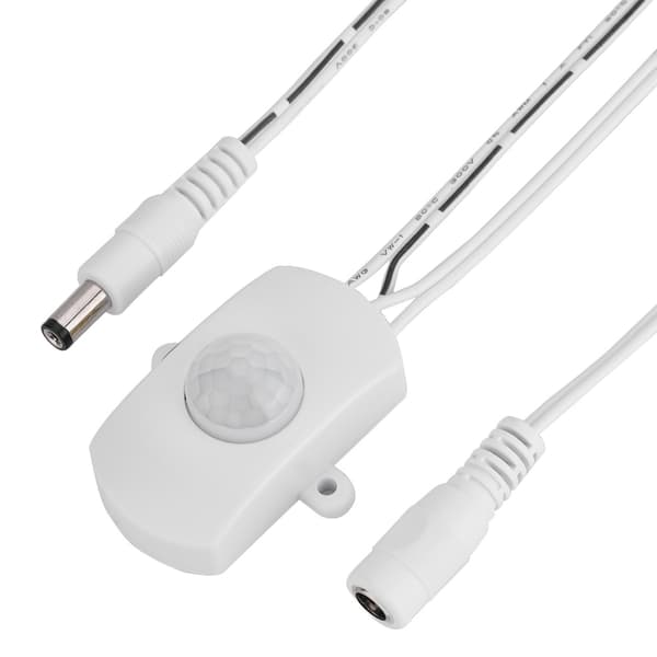 Mini PIR Infrarød Bevægelsessensor Switch til LED Strip - Hvid, 5A, DC 6-24V