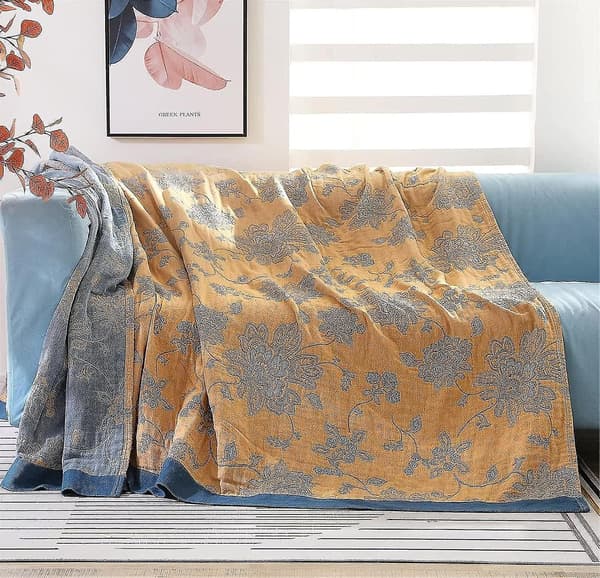 Bomuldsternet Boho Sengetæppe Dobbeltsidet Ternet Sengetøj Sofatæppe 150 X 200 Cm color 3