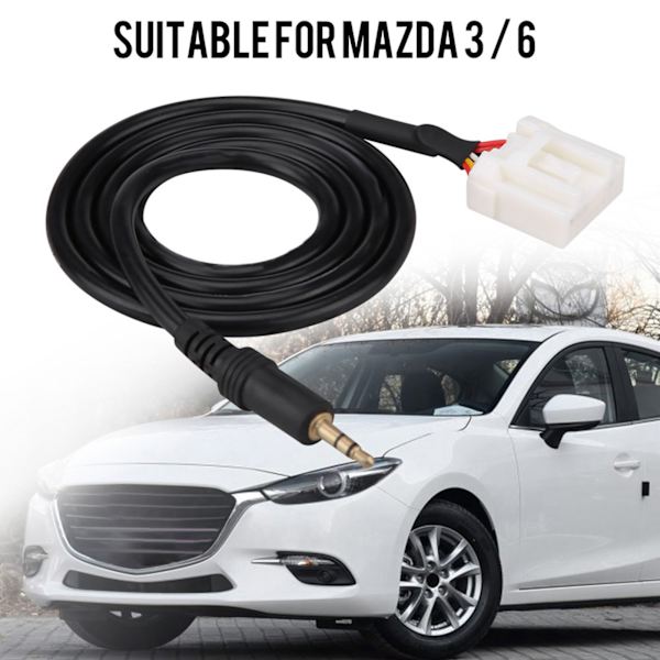 3,5 MM AUX Audio Input Radio MP3-afspiller Mobiltelefon Indgangsadapterkabel til Mazda 3/6