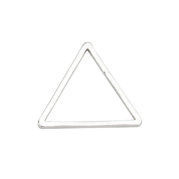 20st geometriskt ihåligt hänge DIY Craft Smycken Tillbehör för tillverkning av tillbehör (15 mm trianglar)