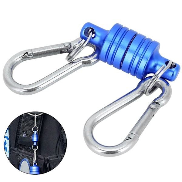 T6063 Aviation Aluminium Mini 2kg Stark Magnetisk Snabbkoppling Hängande Spänne Fixator Dyktillbehör Blå