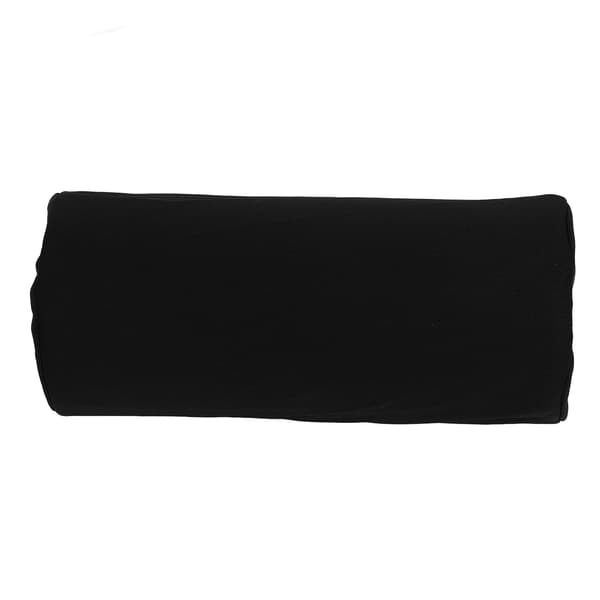 Lumbar Roll Pillow Multifunctional Memory Foam Back Roll Waist Support Cylinder Pillow with Adjustable Strap Black