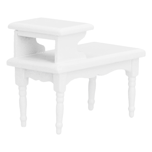1:12 Dollhouse Soffbord DIY Trä Miniatyr Tebord Möbel Modell Dekoration Vit