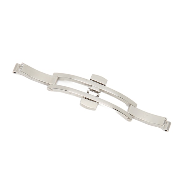 Klokkerem i rustfritt stål Spenne trykknapp Foldbar spenne Reservedeler for stålklokkerem 4 X 17 mm