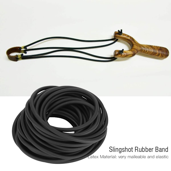 1/3/5/10M Svart 3060 Naturlatex Slingshots Slangebånd for jaktskyting (10 meter)