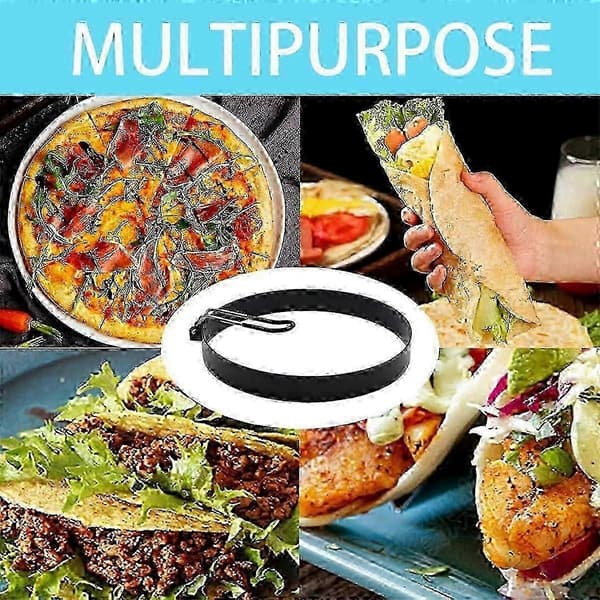 20 cm omelettringer for stekepanne, 2-pakning non-stick pannekake- og eggform, matlagingsverktøy i rustfritt stål