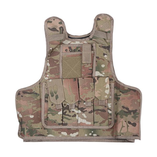 Børne Outdoor Vest Børn Outdoor Skydning Beskyttelsesudstyr Vest til Sports Træning Jungle Spil Forestillinger Rollespil CP Camouflage Grøn