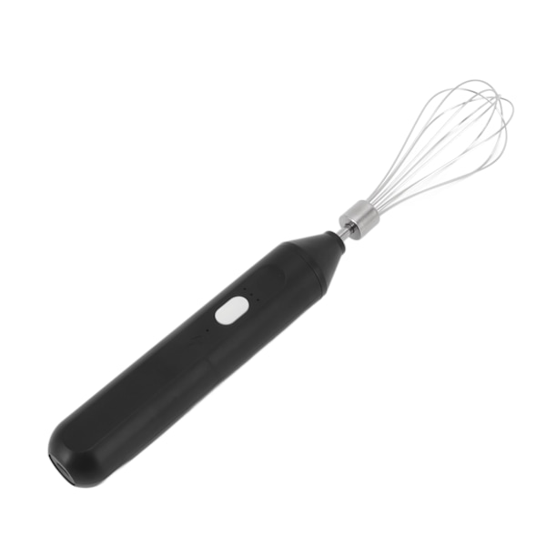 Elektrisk eggpisker Håndholdt USB-lading Melkeskummer Bærbar trådløs drikkeblander med rustfritt stålvisp Svart