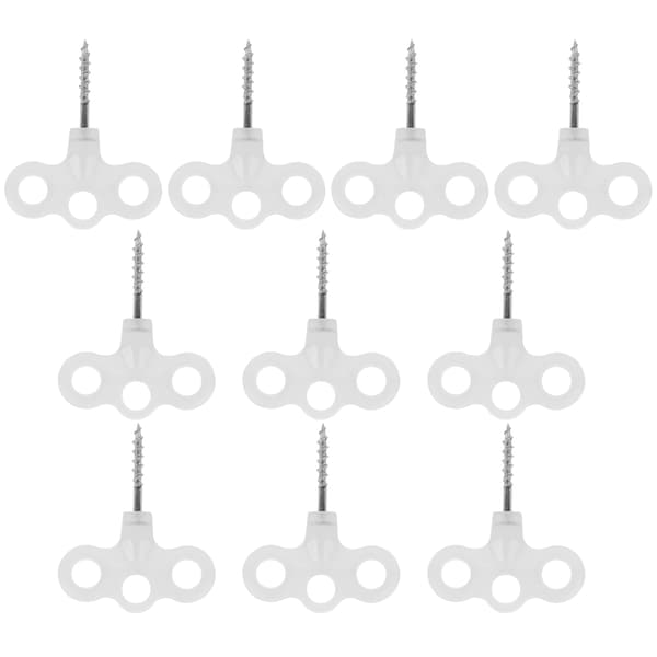10 pcs Luminous Three Eyes Thread Tent Peg Nails Outdoor Camping Board Screw Plastic Spike