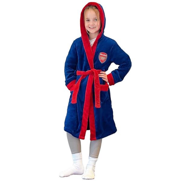 Badekåpe for gutter, hettefleece, offisiell fotball Blue 3-4 Years