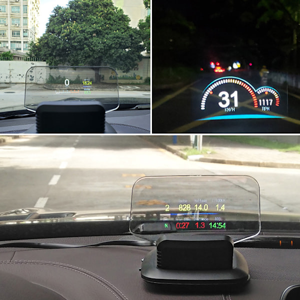 C1 OBD2+GPS LED OBD Bil-HUD Head-up Display Hastighetsmätare Projektionssystem Diagnostiskt Verktyg