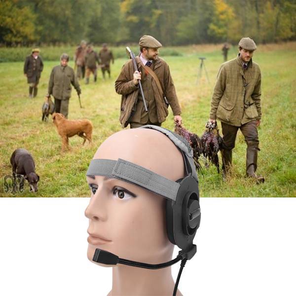 Ensidet Headset Øretelefon Intercom med Justerbar Pandebånd US 110-240V Z027-FG-S113-KEN