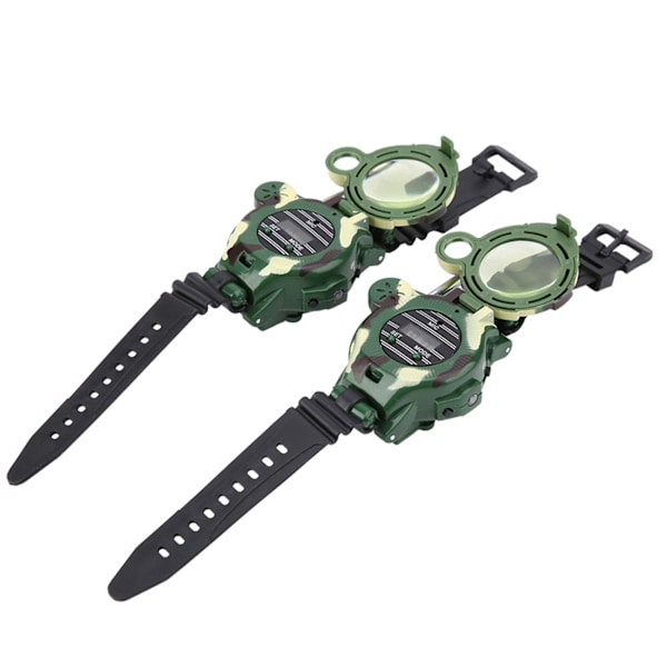 2 st Barnsimulering Militärklocka Walkie Talkies Utomhusleksakspresent