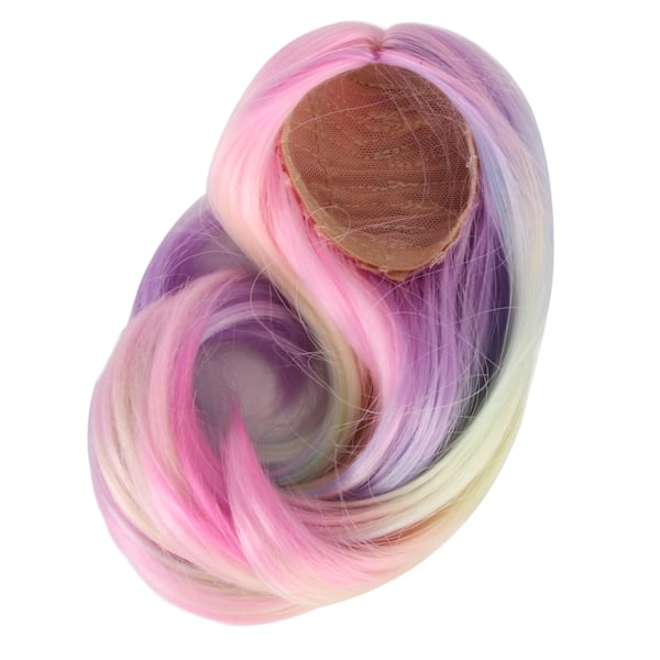 1/6 Kugleledsdukke Paryk Simulation Hovedbund Blød Højtemperatur Silke Dukke Udskiftningshår Paryk til 15,5‑17 cm Hovedomkreds Iridescens
