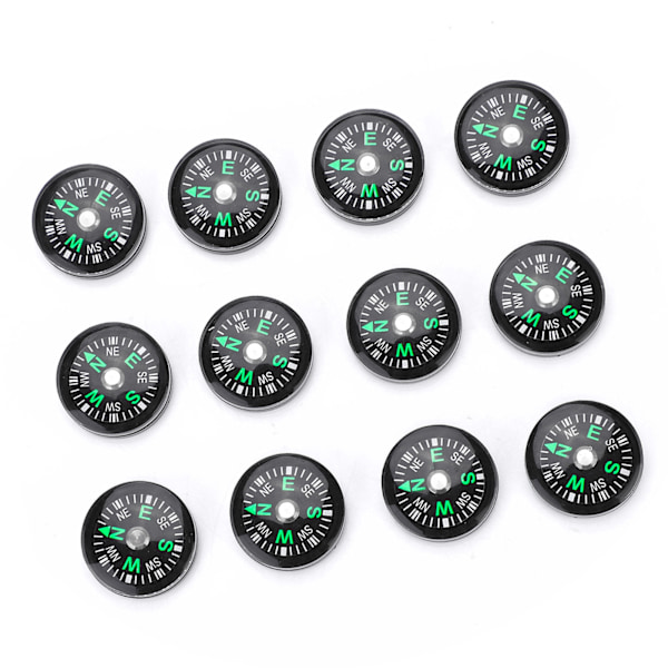 20mm 12st minificka oljefylld kompass för vandring Camping utomhusaktiviteter Tillbehör